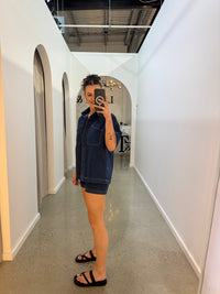 BY FRANKIE / DARK DENIM SHORTS / 1163-1