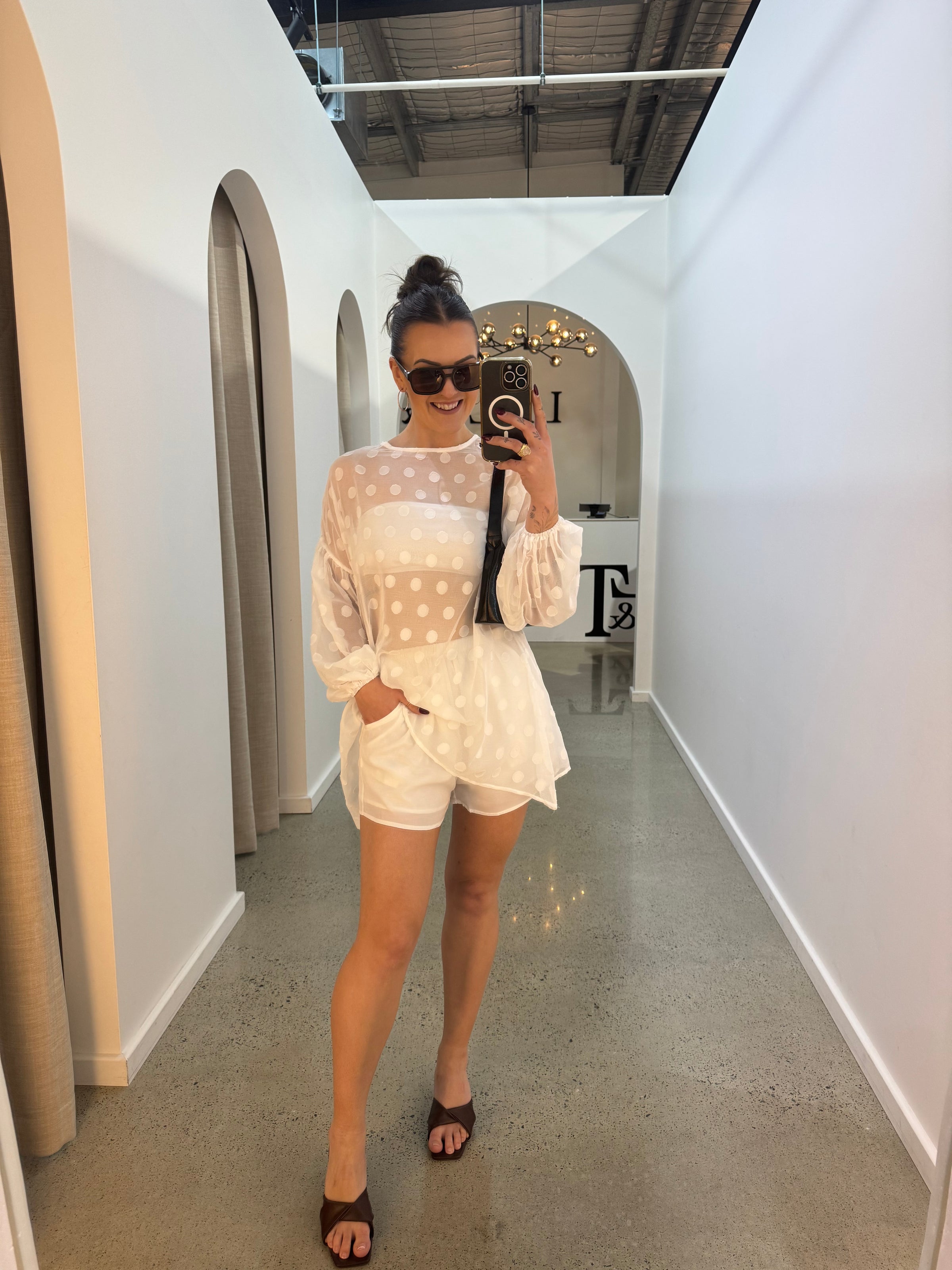 BY FRANKIE / BALLON TOP / WHITE / 593-2