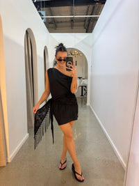 BY FRANKIE / OFF SHOULDER MINI DRESS BLACK / 1168-1