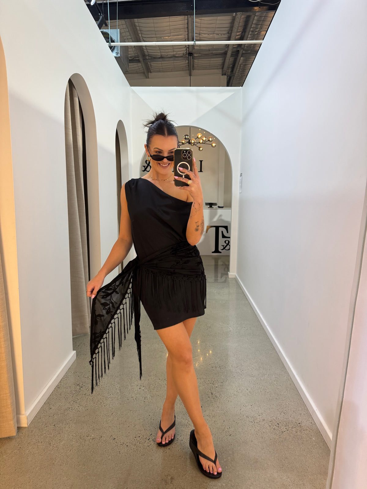 BY FRANKIE / OFF SHOULDER MINI DRESS BLACK / 1168-1