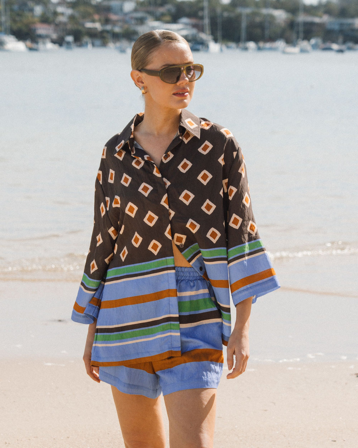WHITE CLOSET / RESORT GEO SHORTS / TFE12106