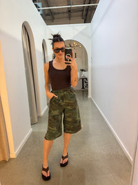 BY FRANKIE / DARK CAMO JORTS / 1195-2