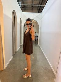 BY FRANKIE / CHOCOLATE LACE TRIM DRESS / 1162-3