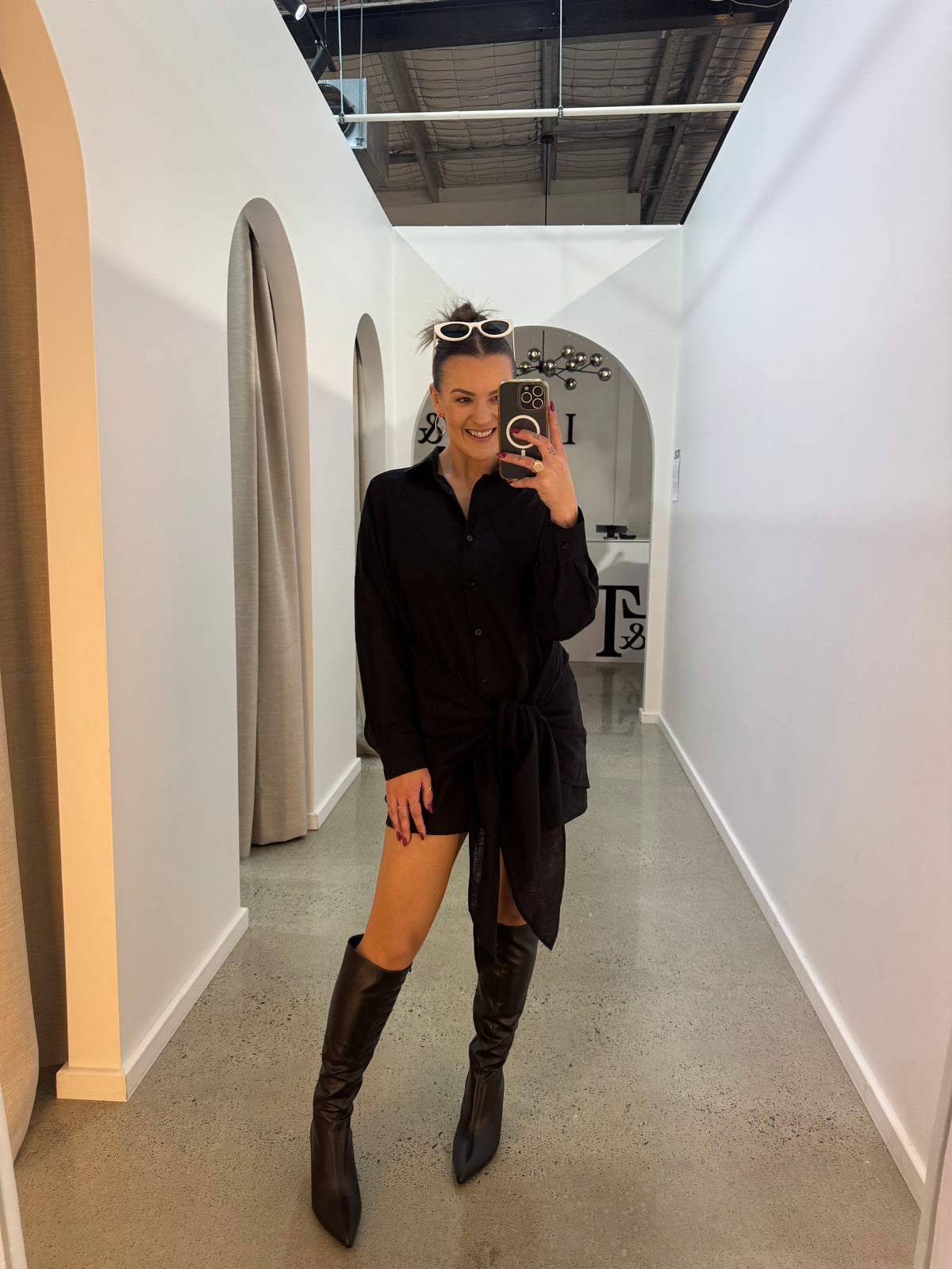 BY FRANKIE / TIE DRESS / BLACK / 1161-1