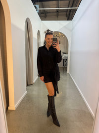 BY FRANKIE / TIE DRESS / BLACK / 1161-1