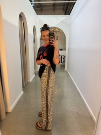 BY FRANKIE / LEOPARD PANTS WITH RACER CHOCOLATE STRIPED / 526-50