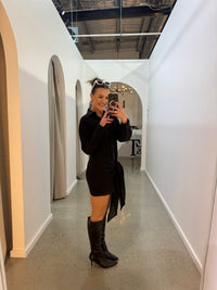 BY FRANKIE / TIE DRESS / BLACK / 1161-1