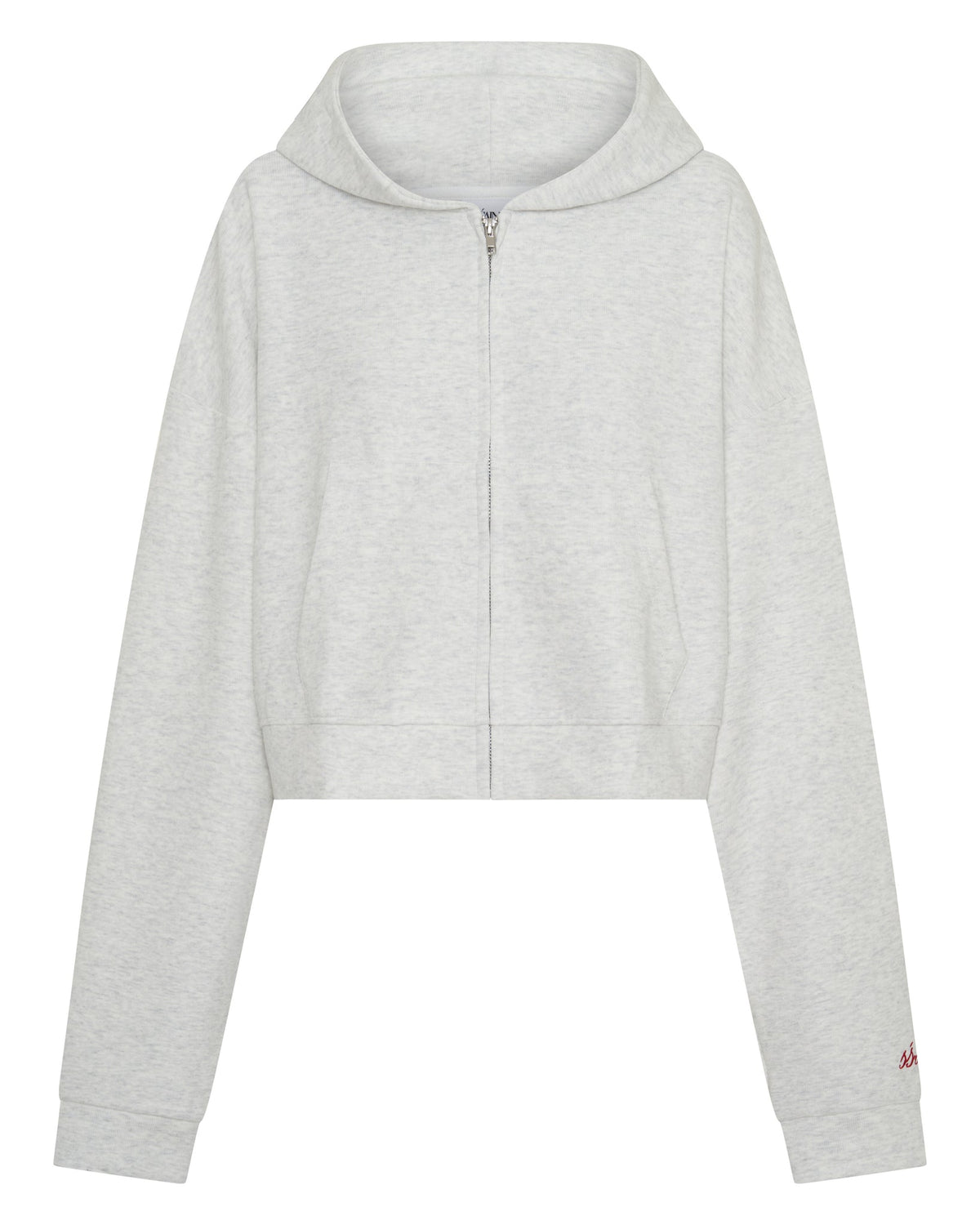SSAINT / CROPPED HOODIE GREY- RED