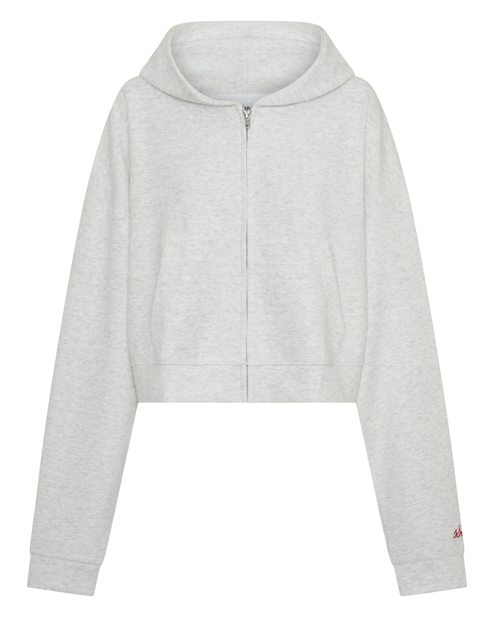 SSAINT / CROPPED HOODIE GREY- RED