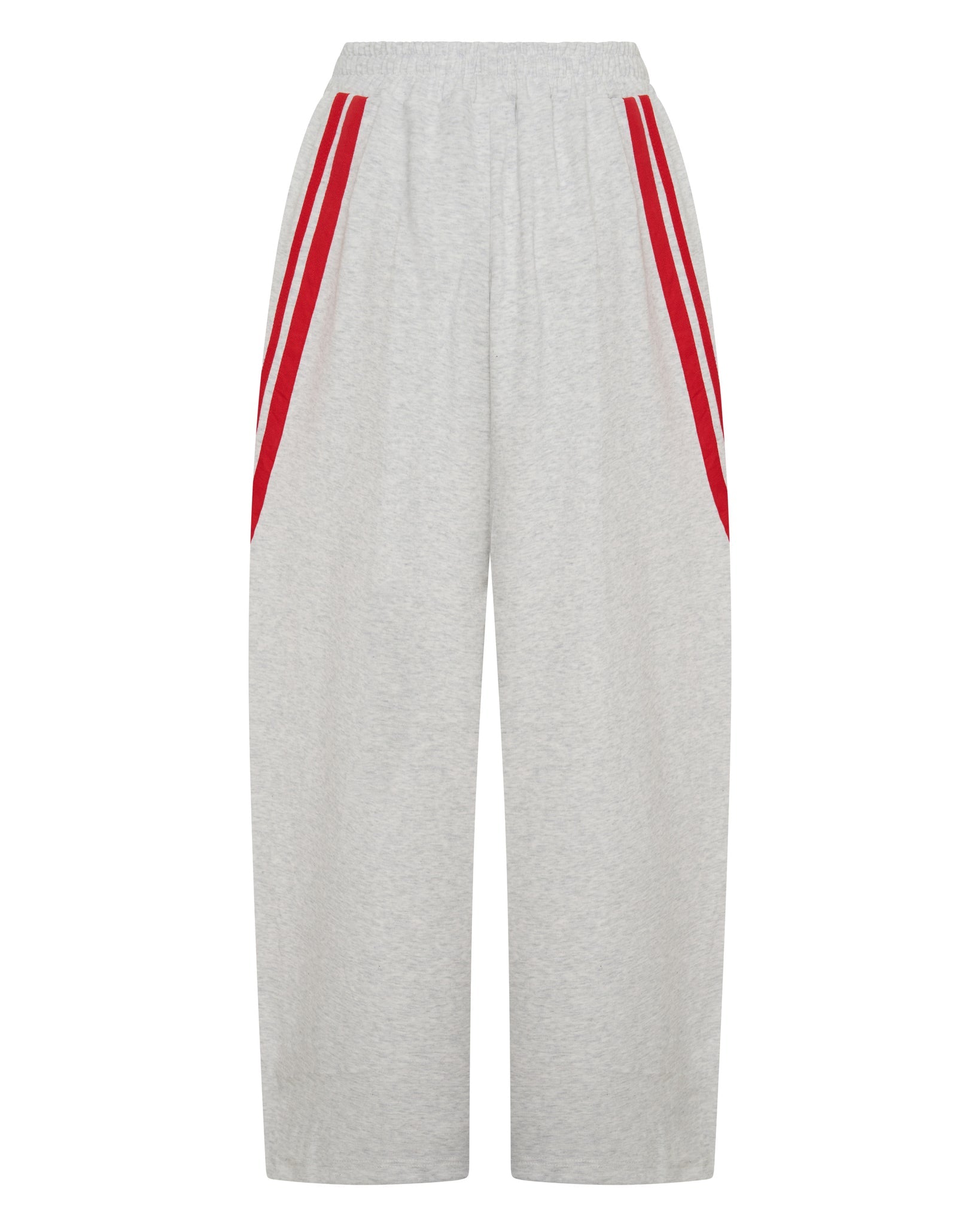 SSAINT / BARREL PANTS GREY-RED STRIPE
