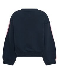 SSAINT / KIDS FLEECE CREW NECK NAVY-PINK / AGE 10-12