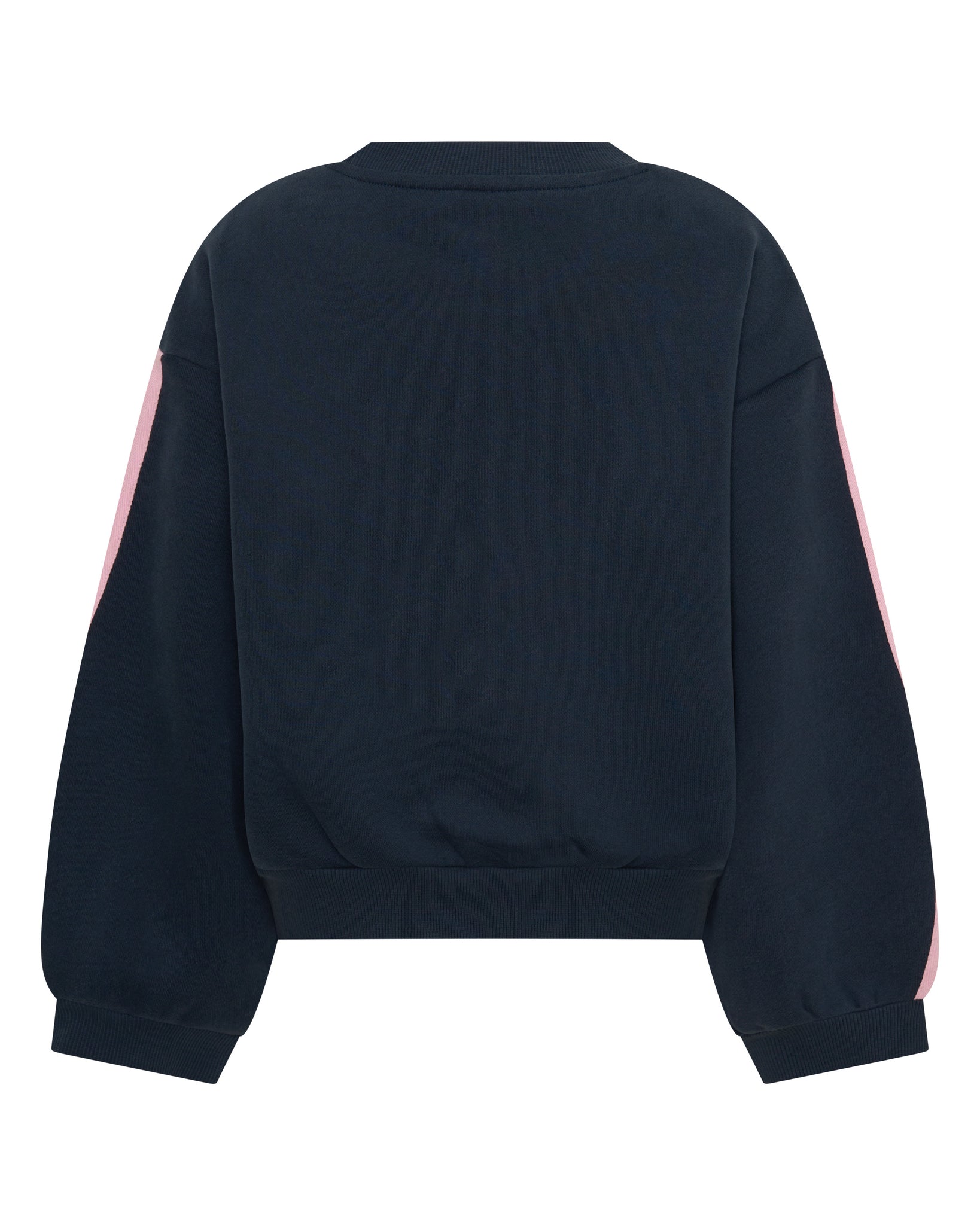 SSAINT / KIDS FLEECE CREW NECK NAVY-PINK / AGE 10-12