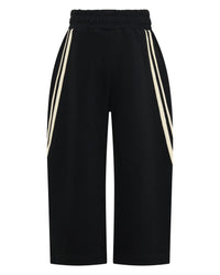 SSAINT / KIDS BARREL PANTS BLACK-BUTTER STRIP / AGE 10-12