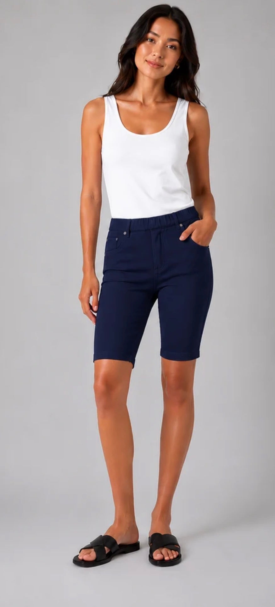 GO GIRL / SHORT CLASSIC JEGGING - NAVY / VBLP700