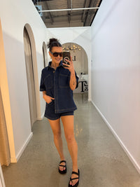BY FRANKIE / DARK DENIM SHORTS / 1163-1
