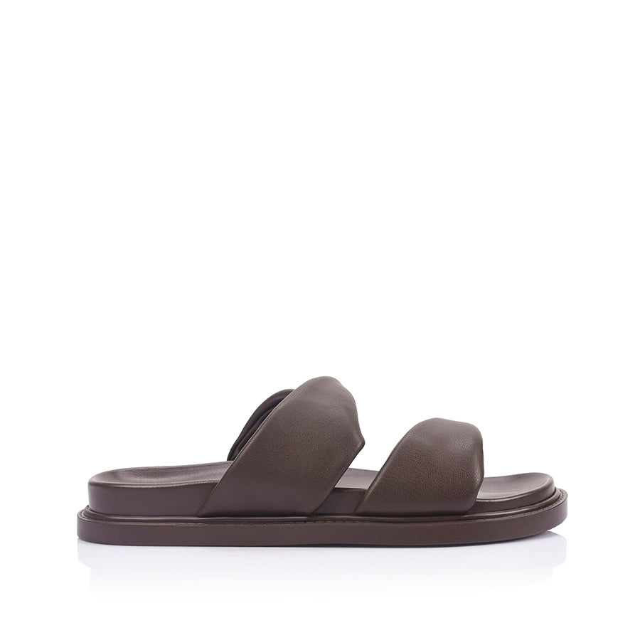 VERALI / BINDY FOOTBED SLIDE / CHOCOLATE