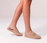 VERALI / TERRANCE LOAFER MULES /  TAUPE MICRO