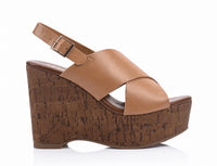 VERALI / JUNE PLATFORM / DARK CARAMEL TAN
