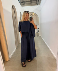 LA SOFIA / AMALIFI TOP / NAVY / VLST020