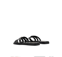 SIREN / MENA LEATHER SLIDE / BLACK