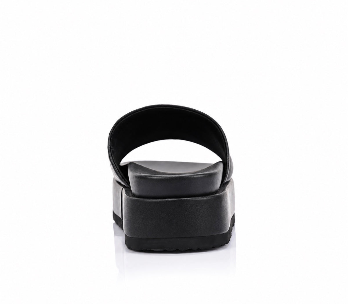 VERALI / HADES FLATFORM SLIDES / BLACK DISTRESSED