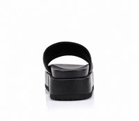 VERALI / HADES FLATFORM SLIDES / BLACK DISTRESSED