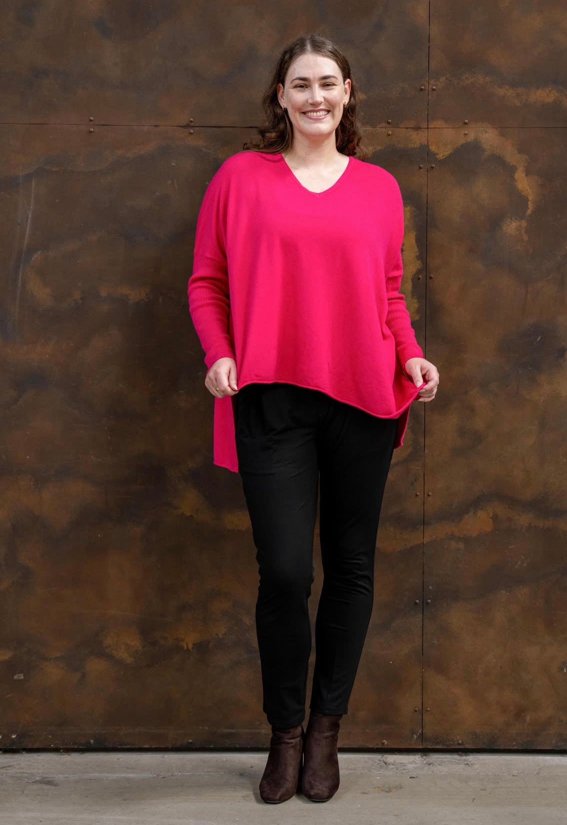BOHO AUSTRALIA / MARGIE KNIT TOP / PINK / BK26489433