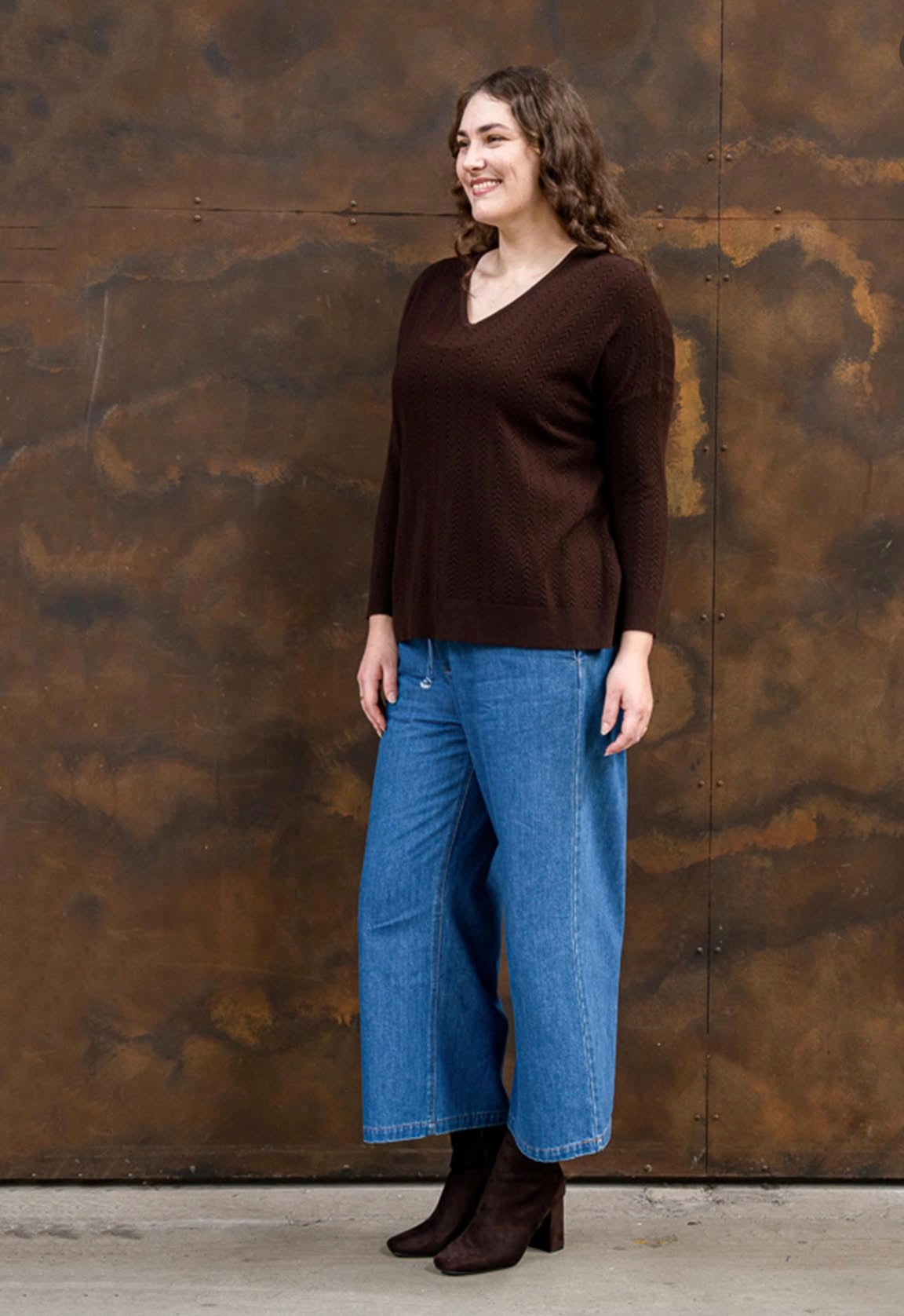 BOHO AUSTRALIA / BECCA KNIT TOP / COFFEE / BK26490434