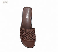 VERALI / SALVATORE CASUAL SLIDES / CHOCOLATE BROWN