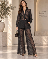 BY FRANKIE / SELF SPOT BLACK PANTS / 1146