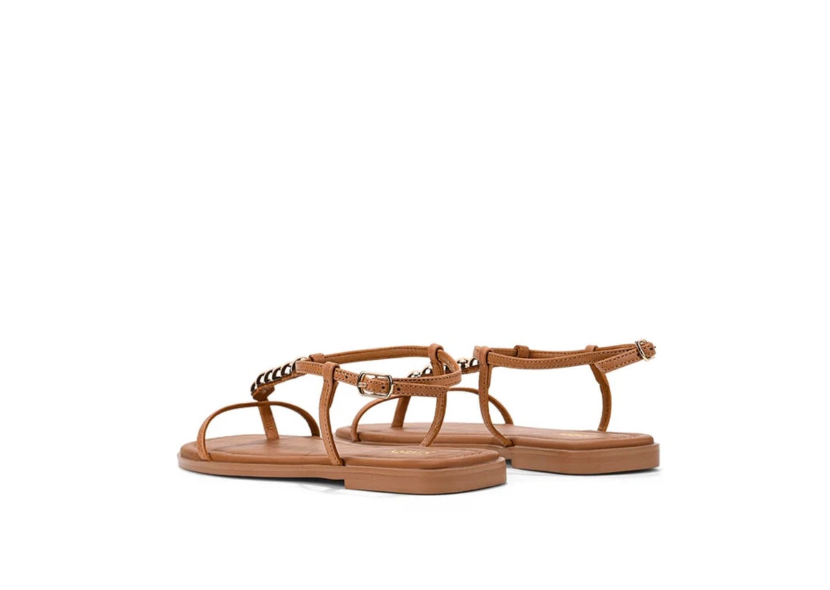 SIREN / MEAGAN LEATHER SLIDE / TAN