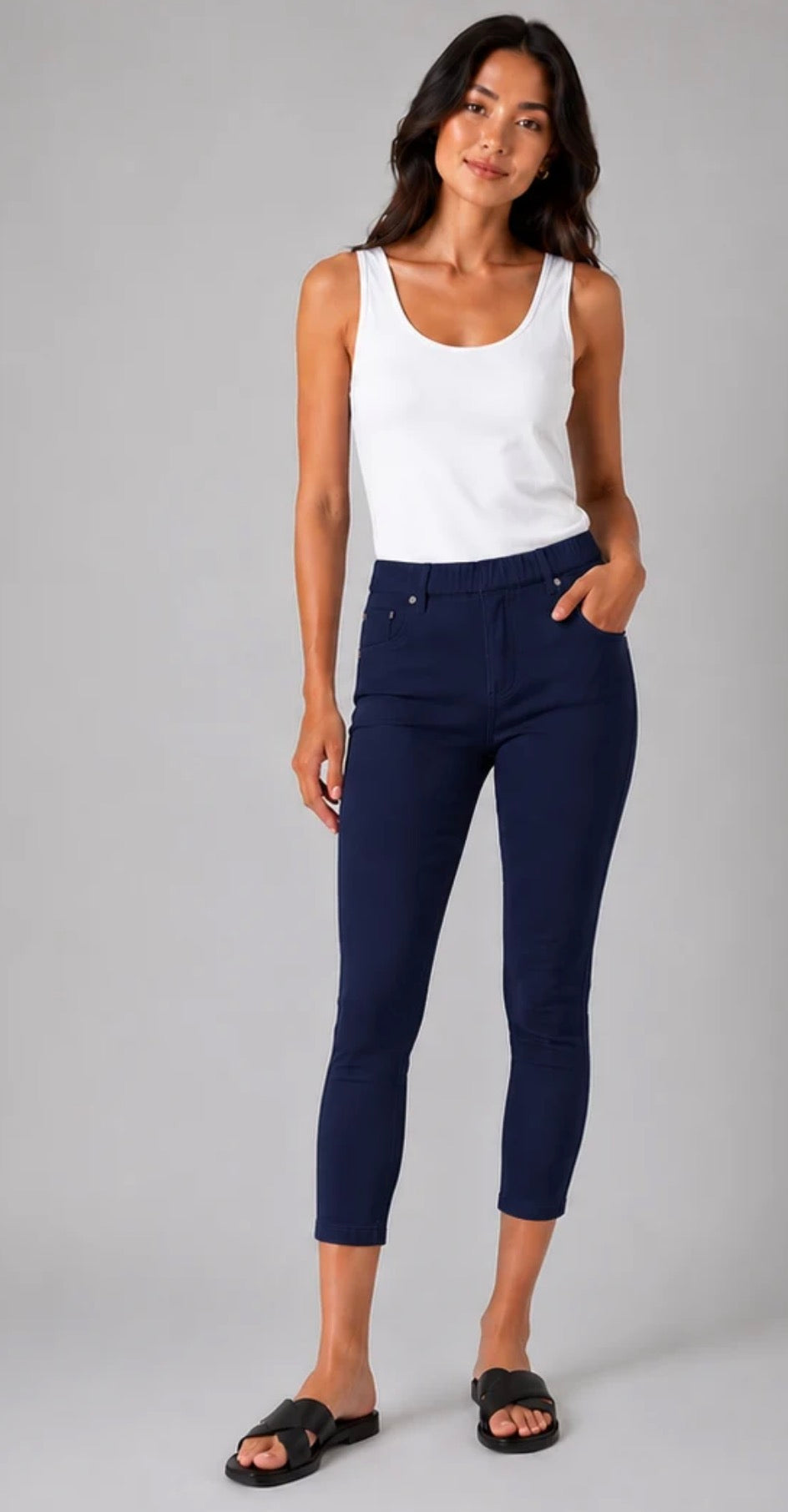 GO GIRL / CLASSIC JEGGINS 7/8 / NAVY / VBLP800