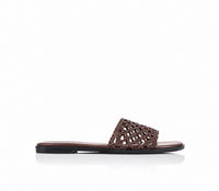VERALI / SALVATORE CASUAL SLIDES / CHOCOLATE BROWN