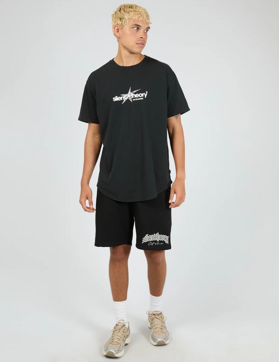 SILENT THEORY / CHAOS SCOOP TEE / WASHED BLACK / 4088112