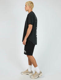 SILENT THEORY / CHAOS SCOOP TEE / WASHED BLACK / 4088112