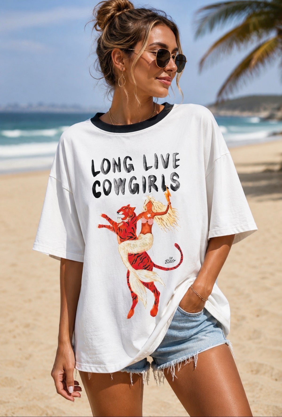 BY FRANKIE / LONG LIVE COWGIRL TEE / 610-50T
