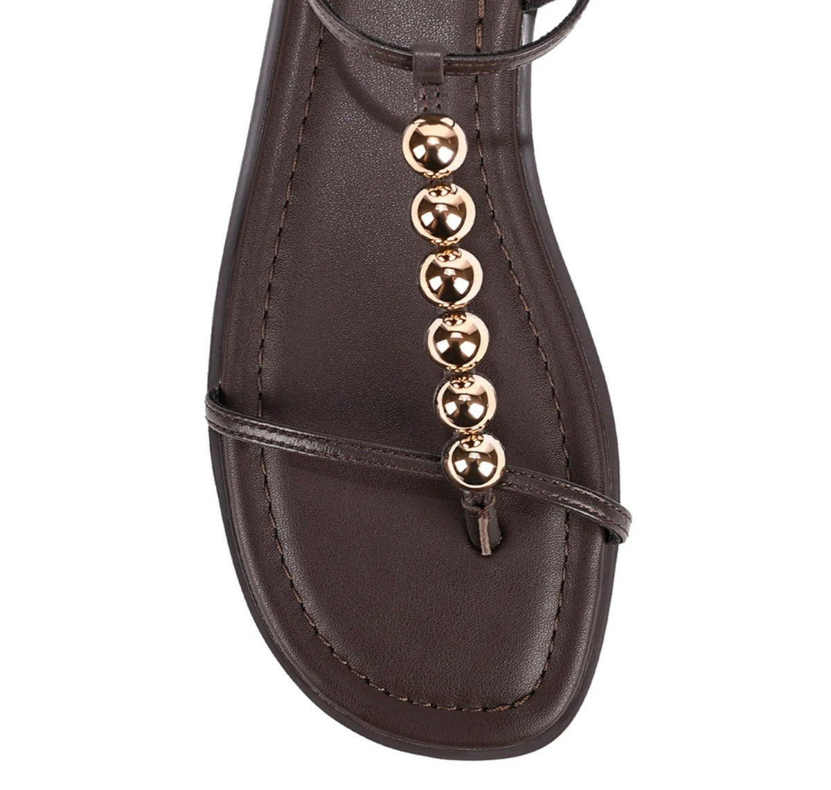 SIREN / MEAGAN LEATHER SLIDE / CHOCOLATE