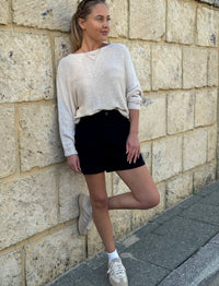 COUNTRY DENIM / THAT 70’S DENIM SHORTS / BLACK / CGJ1624