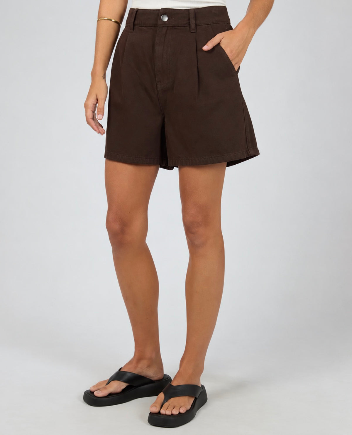 ALL ABOUT EVE / STEVIE DENIM SHORT / BROWN / 64DO348.BRWN