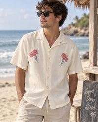 SILENT THEORY / FLORAL CROSS STITCH SHIRT / 4088126