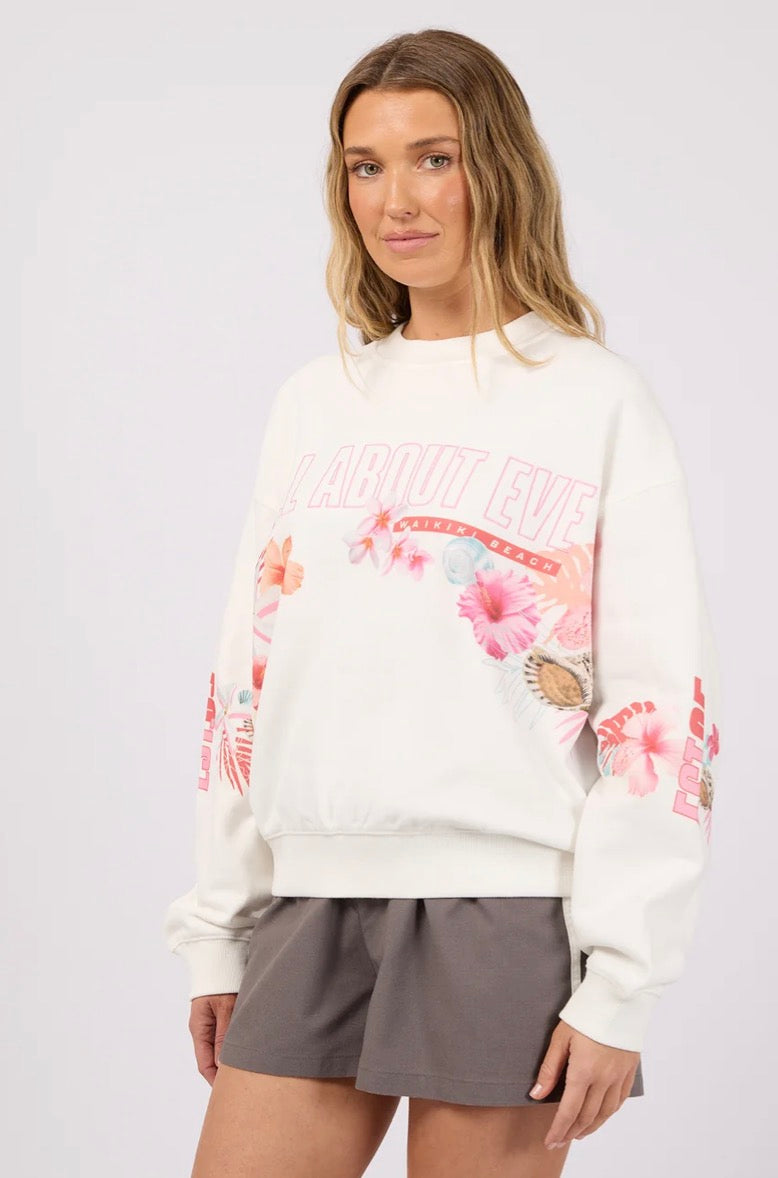 ALL ABOUT EVE ACTIVE / HAWAIIAN HIBISCUS BOX CREW / 6488109