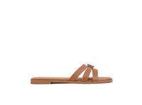 SIREN / MENA LEATHER TAN SLIDE
