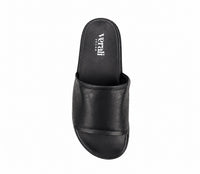 VERALI / HADES FLATFORM SLIDES / BLACK DISTRESSED