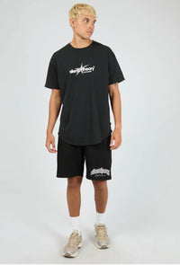 SILENT THEORY / CHAOS SCOOP TEE / WASHED BLACK / 4088112