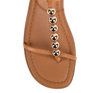 SIREN / MEAGAN LEATHER SLIDE / TAN