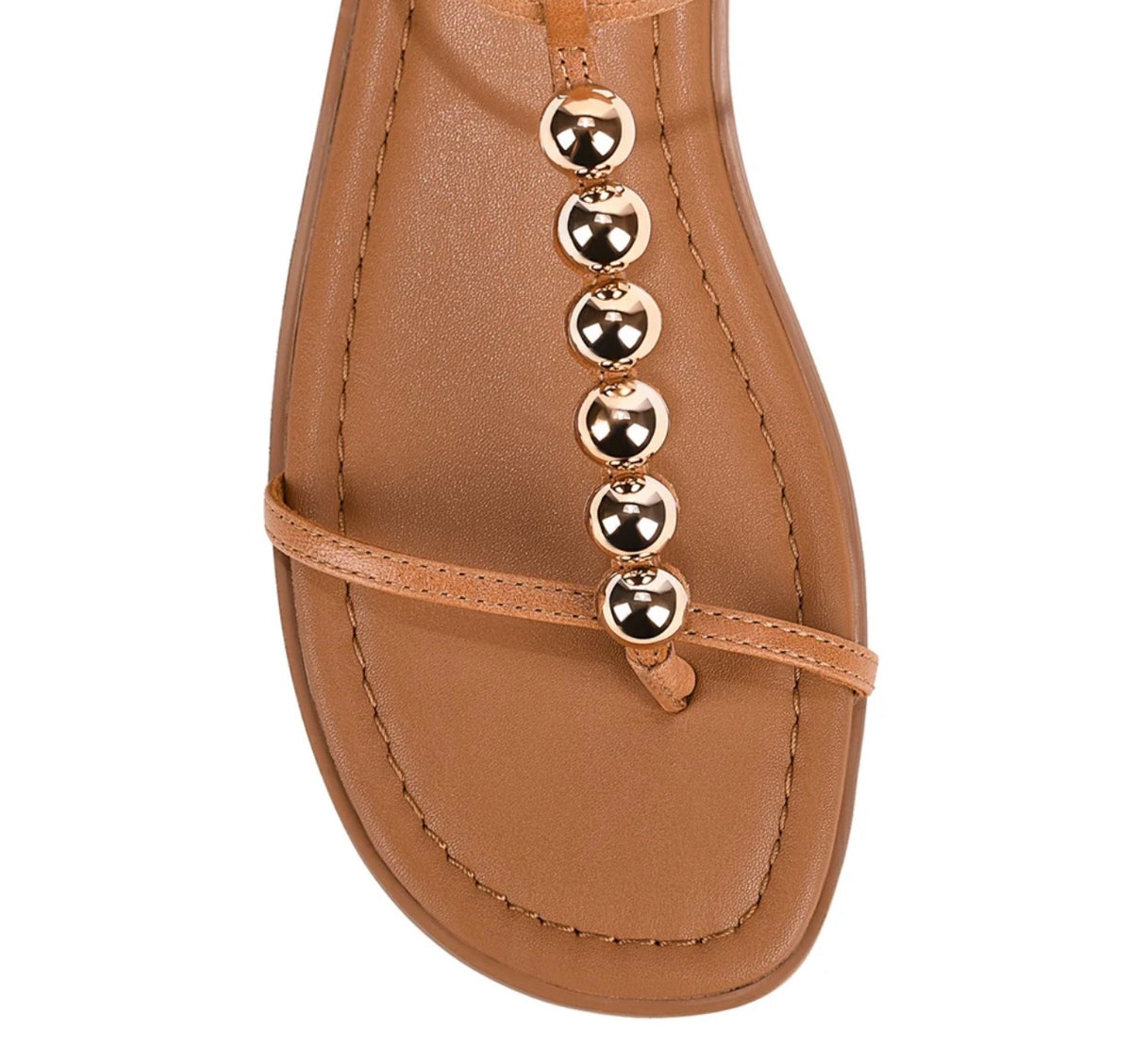 SIREN / MEAGAN LEATHER SLIDE / TAN