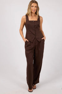 ALL ABOUT EVE / FERN VEST / 6488049.BRWN