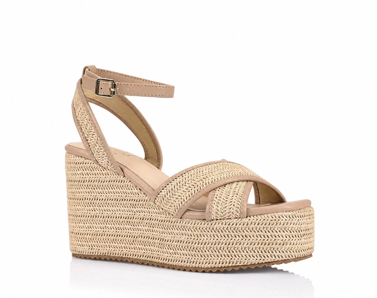 VERALI / CALLIPO WEDGE / BEIGE - RAFFIA