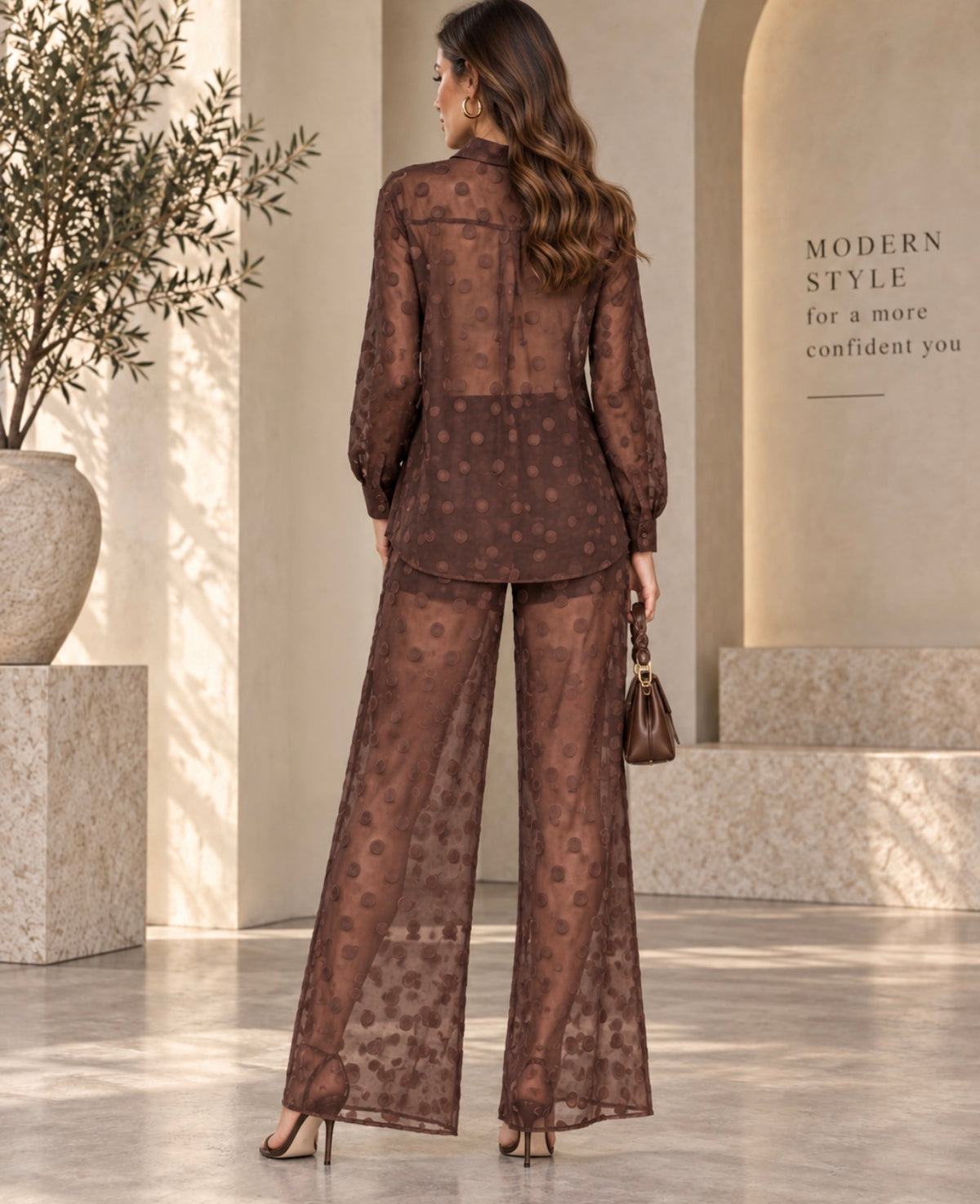 BY FRANKIE / SELF SPOT CHOCOLATE PANTS / 1146-3
