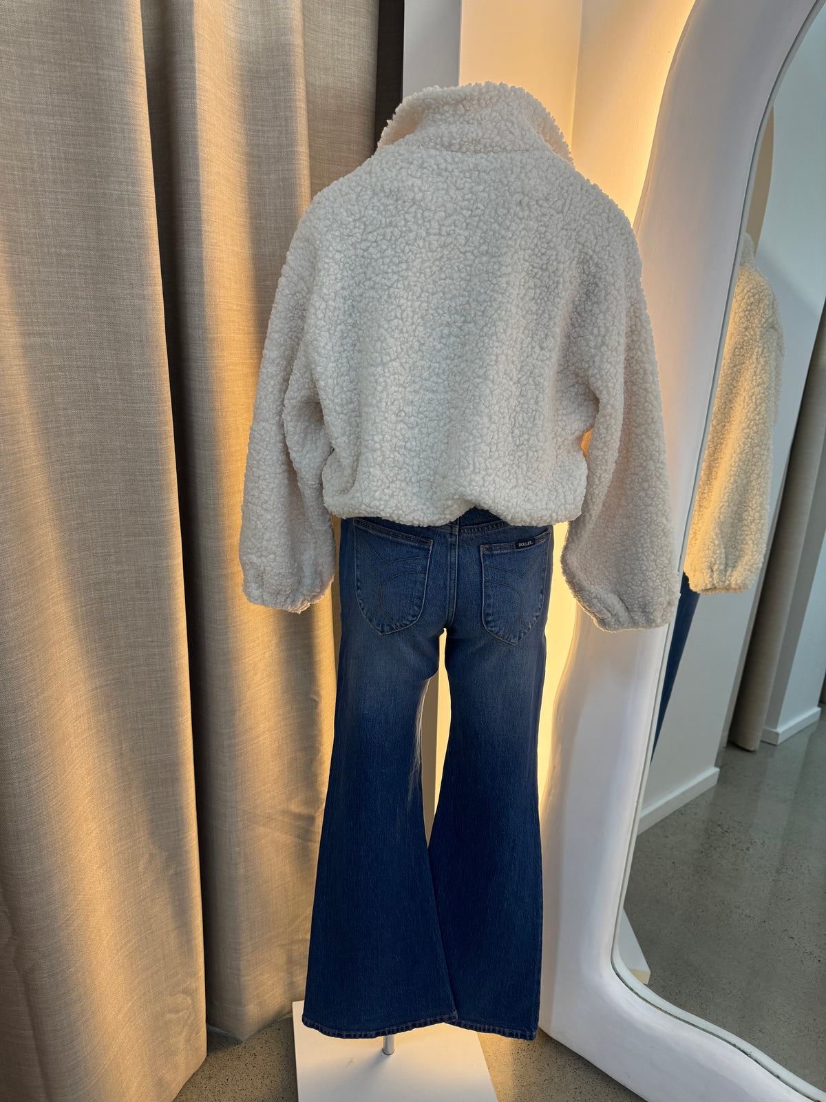 BY FRANKIE / WHITE TEDDY FLEECE JACKET / 778-2